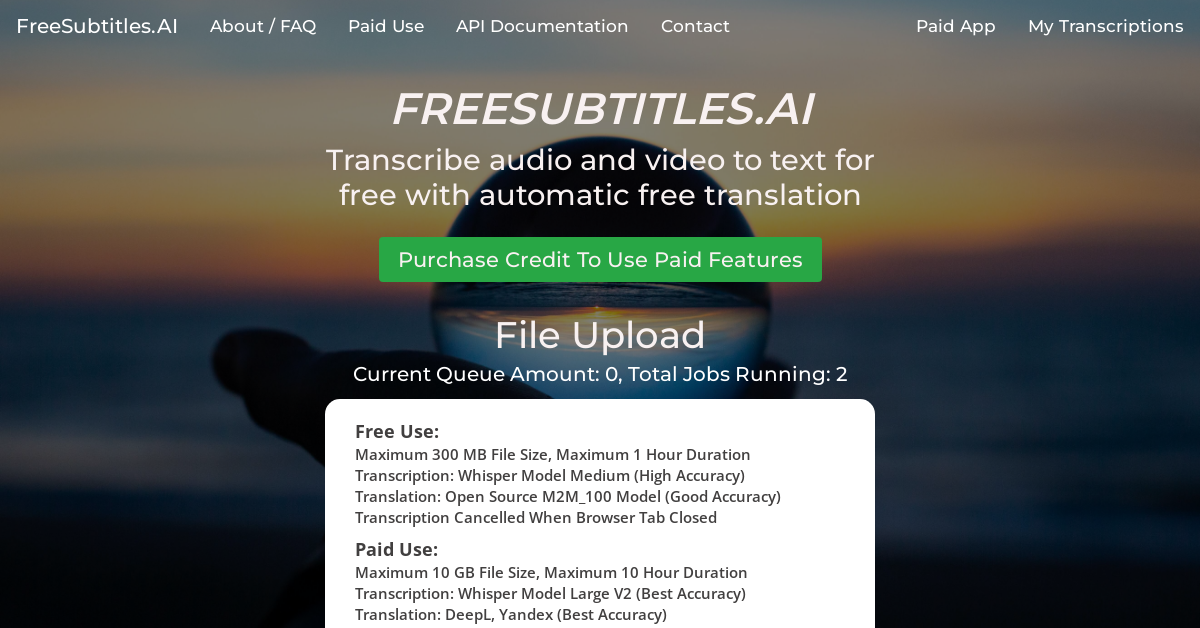 Free subtitles Al - AI Audio Generator tool